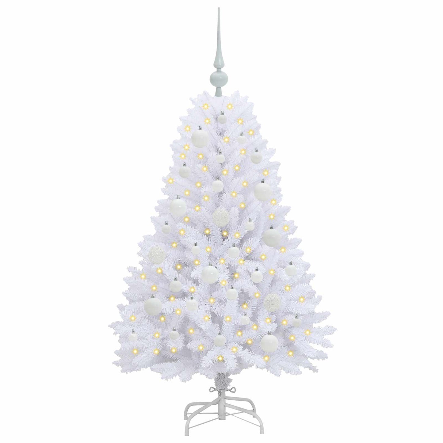Vidaxx sapin de Noël artificiel pliant blanc 120 cm PVC et acier