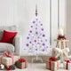 Vidaxx sapin de Noël artificiel pliant blanc 120 cm PVC et acier