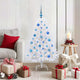 Vidaxx sapin de Noël artificiel pliant blanc 120 cm PVC et acier