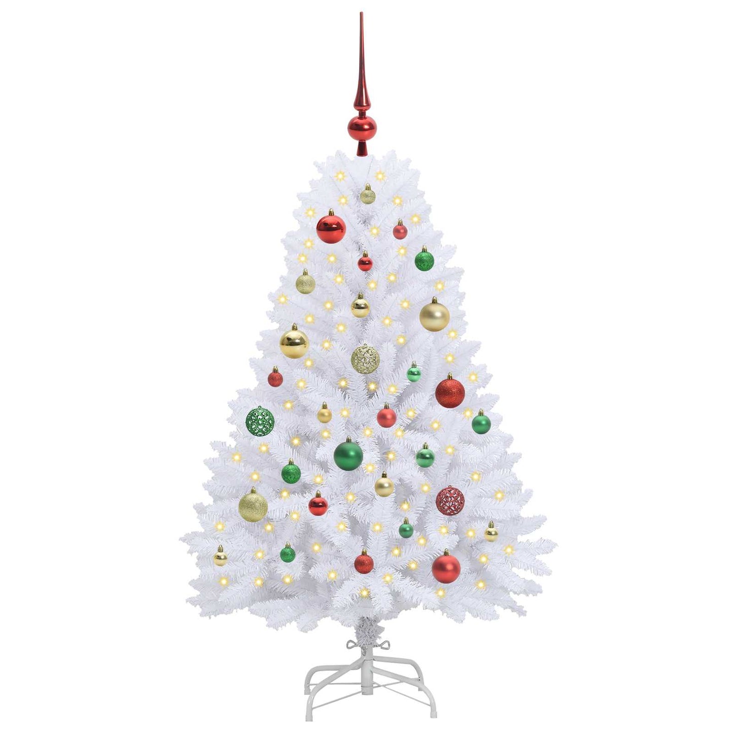 Vidaxx sapin de Noël artificiel pliant blanc 120 cm PVC et acier
