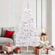 Vidaxx sapin de Noël artificiel pliant blanc 180 cm PVC et acier