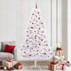 Vidaxx sapin de Noël artificiel pliant blanc 240 cm PVC et acier