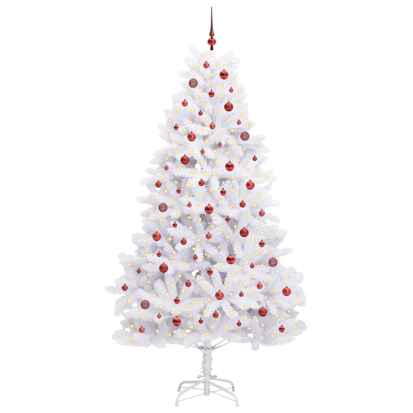 Vidaxx sapin de Noël artificiel pliant blanc 240 cm PVC et acier