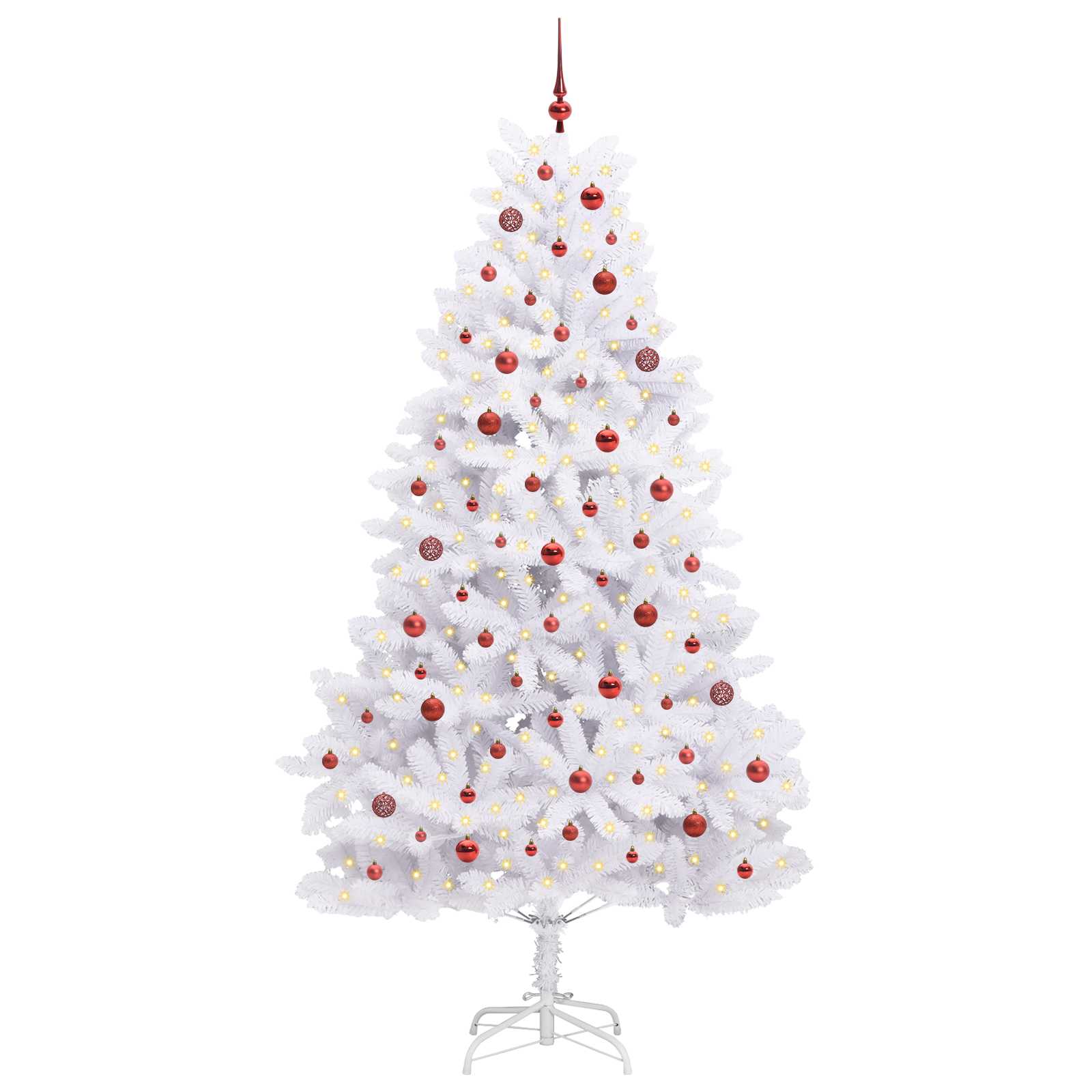 Vidaxx sapin de Noël artificiel pliant blanc 240 cm PVC et acier