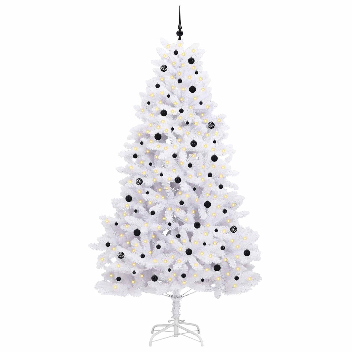 Vidaxx sapin de Noël artificiel pliant blanc 270 cm PVC et acier