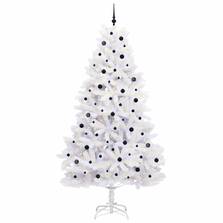 Vidaxx sapin de Noël artificiel pliant blanc 270 cm PVC et acier