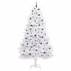 Vidaxx sapin de Noël artificiel pliant blanc 300 cm PVC et acier