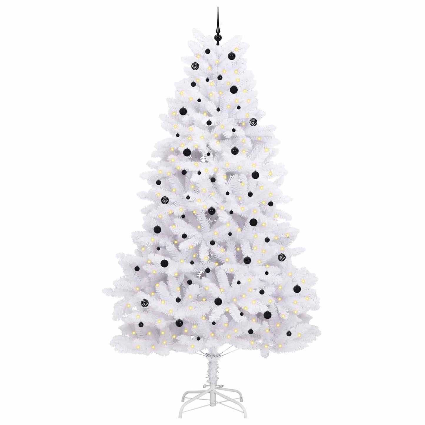 Vidaxx sapin de Noël artificiel pliant blanc 300 cm PVC et acier