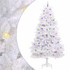Vidaxx sapin de Noël artificiel pliant blanc 300 cm PVC et acier