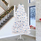 Vidaxx sapin de Noël artificiel pliant blanc 300 cm PVC et acier
