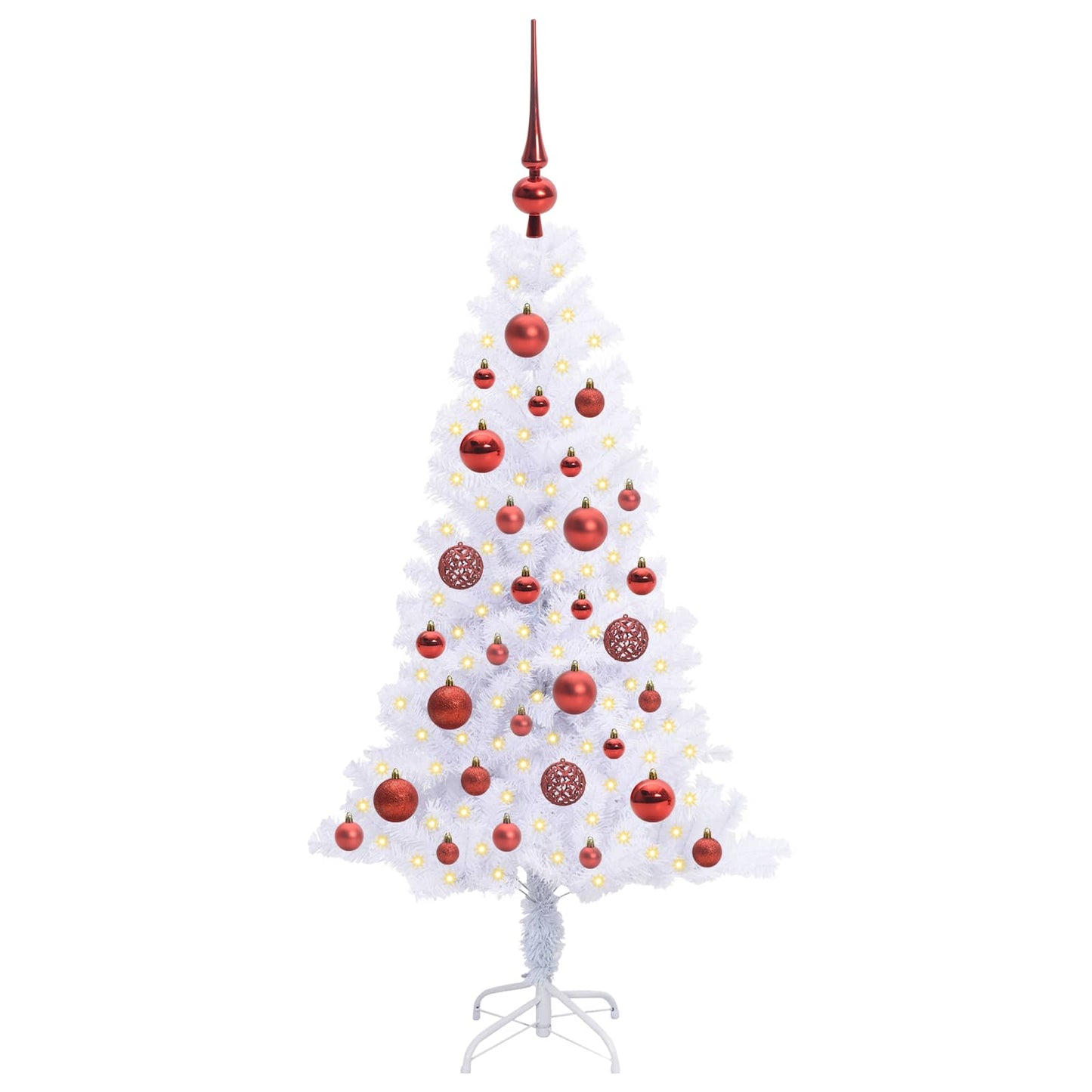 Vidaxx sapin de Noël artificiel avec 150 LED blanc 120 cm PVC et acier