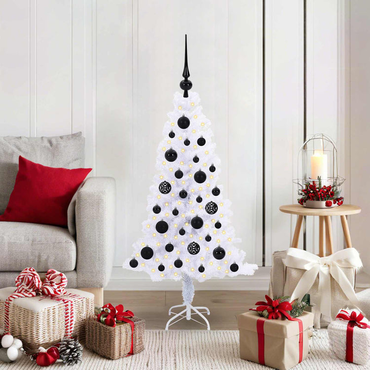 Vidaxx sapin de Noël artificiel avec 150 LED blanc 120 cm PVC et acier