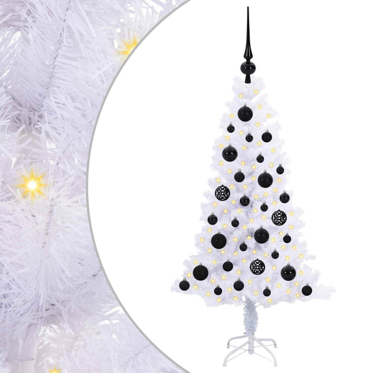 Vidaxx sapin de Noël artificiel avec 150 LED blanc 120 cm PVC et acier