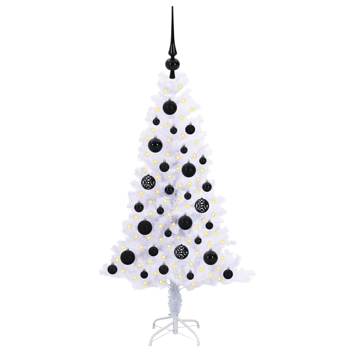 Vidaxx sapin de Noël artificiel avec 150 LED blanc 120 cm PVC et acier