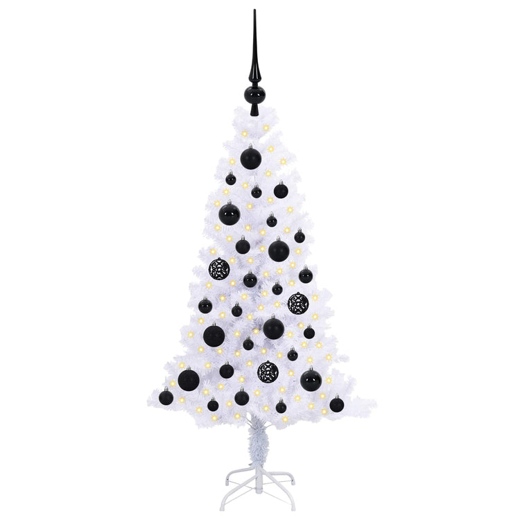 Vidaxx sapin de Noël artificiel avec 150 LED blanc 120 cm PVC et acier