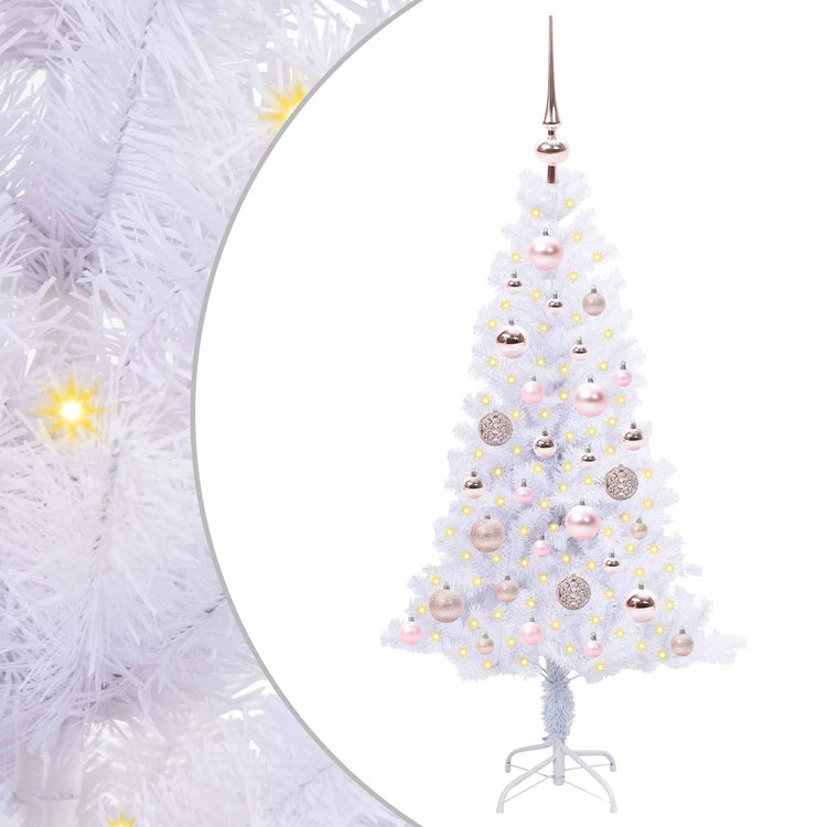 Vidaxx sapin de Noël artificiel avec 150 LED blanc 120 cm PVC et acier