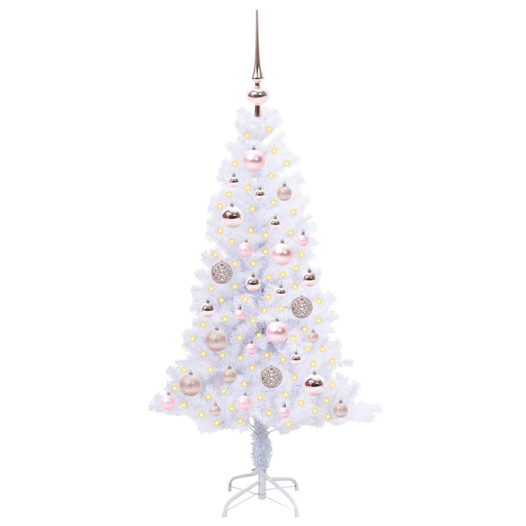 Vidaxx sapin de Noël artificiel avec 150 LED blanc 120 cm PVC et acier