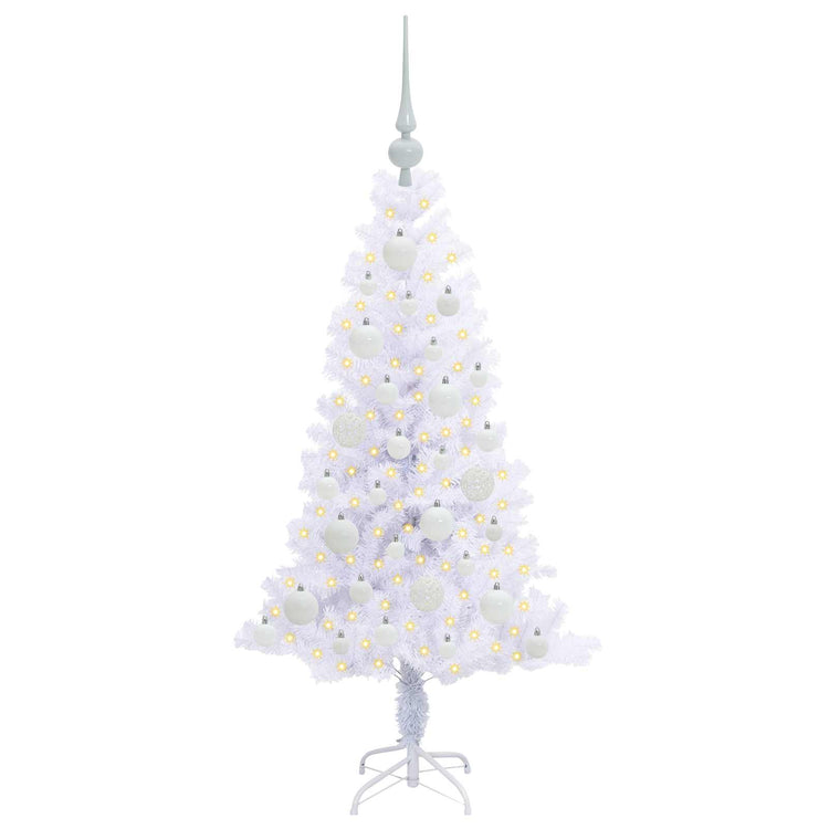 Vidaxx sapin de Noël artificiel avec 150 LED blanc 120 cm PVC et acier