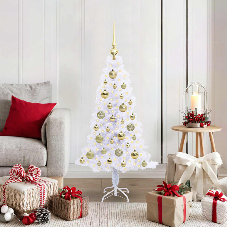 Vidaxx sapin de Noël artificiel avec 150 LED blanc 120 cm PVC et acier