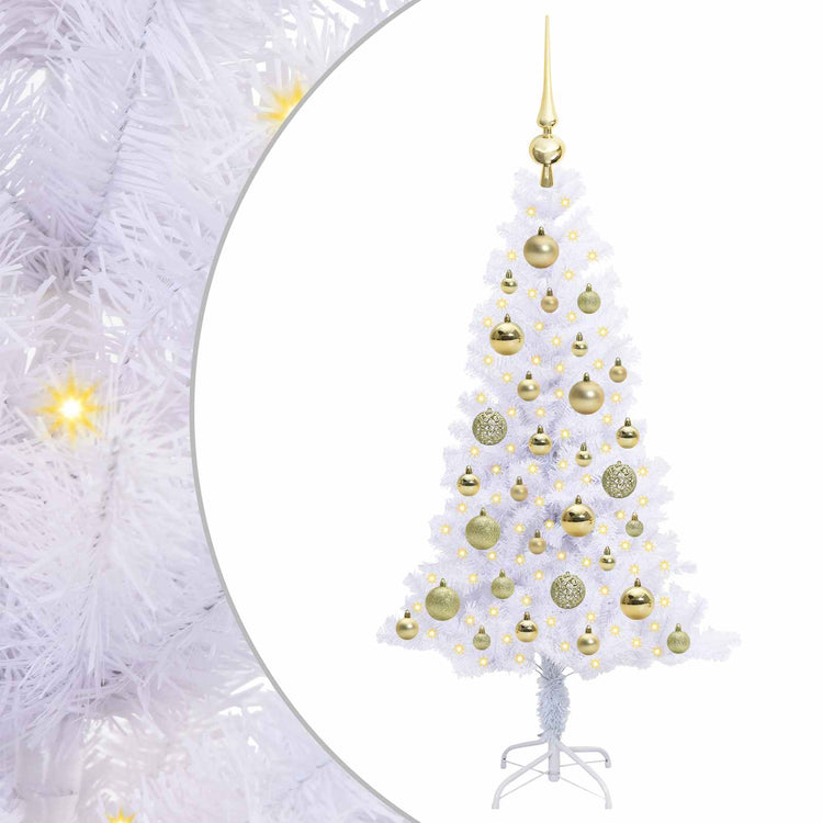 Vidaxx sapin de Noël artificiel avec 150 LED blanc 120 cm PVC et acier