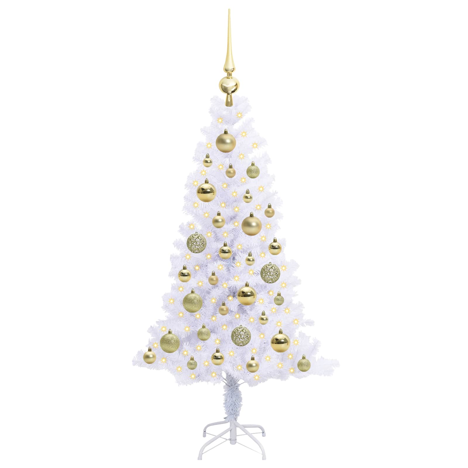 Vidaxx sapin de Noël artificiel avec 150 LED blanc 120 cm PVC et acier