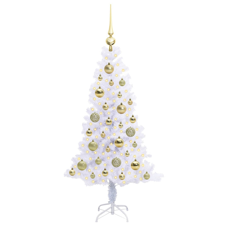 Vidaxx sapin de Noël artificiel avec 150 LED blanc 120 cm PVC et acier
