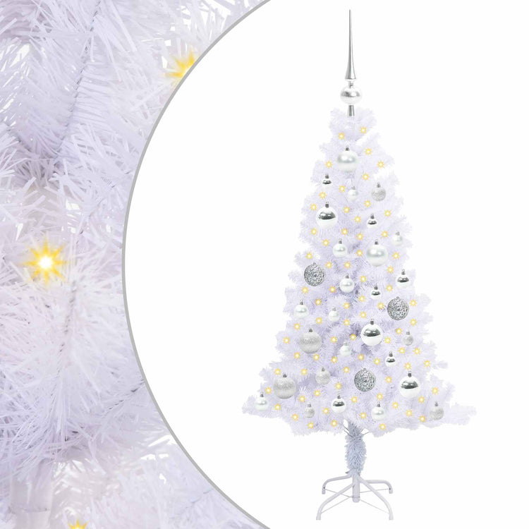 Vidaxx sapin de Noël artificiel avec 150 LED blanc 120 cm PVC et acier