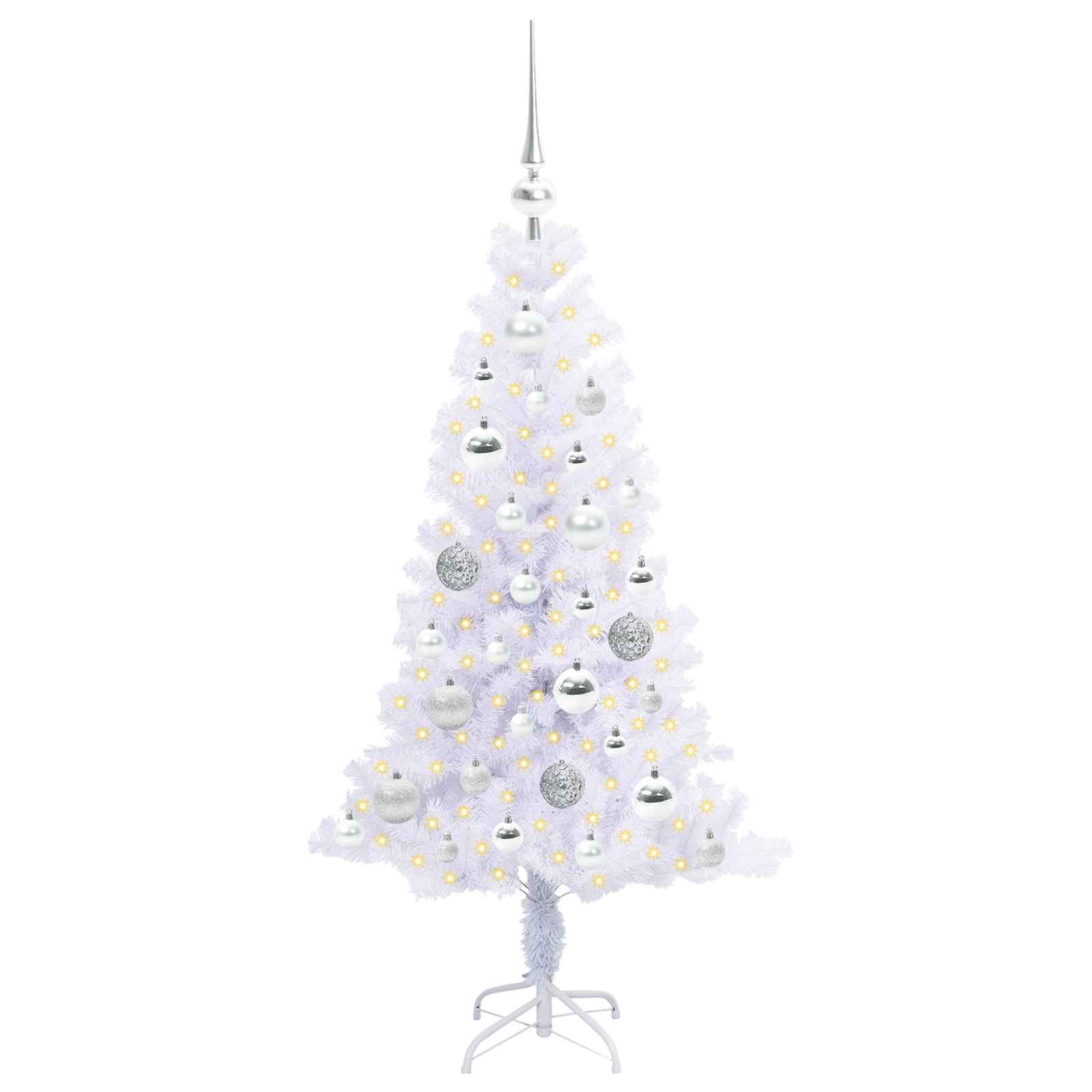 Vidaxx sapin de Noël artificiel avec 150 LED blanc 120 cm PVC et acier