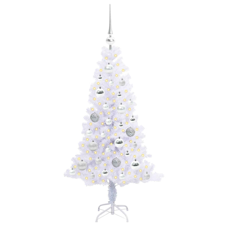 Vidaxx sapin de Noël artificiel avec 150 LED blanc 120 cm PVC et acier