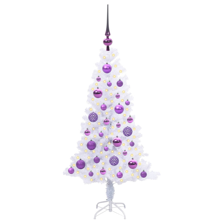 Vidaxx sapin de Noël artificiel avec 150 LED blanc 120 cm PVC et acier