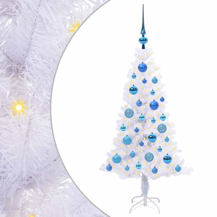 Vidaxx sapin de Noël artificiel avec 150 LED blanc 120 cm PVC et acier