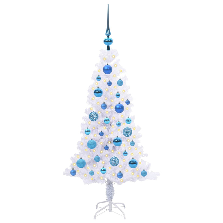 Vidaxx sapin de Noël artificiel avec 150 LED blanc 120 cm PVC et acier