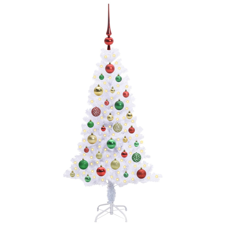 Vidaxx sapin de Noël artificiel avec 150 LED blanc 120 cm PVC et acier