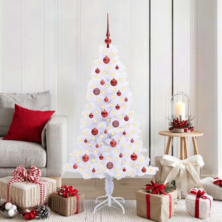 Vidaxx sapin de Noël artificiel avec 150 LED blanc 150 cm PVC et acier