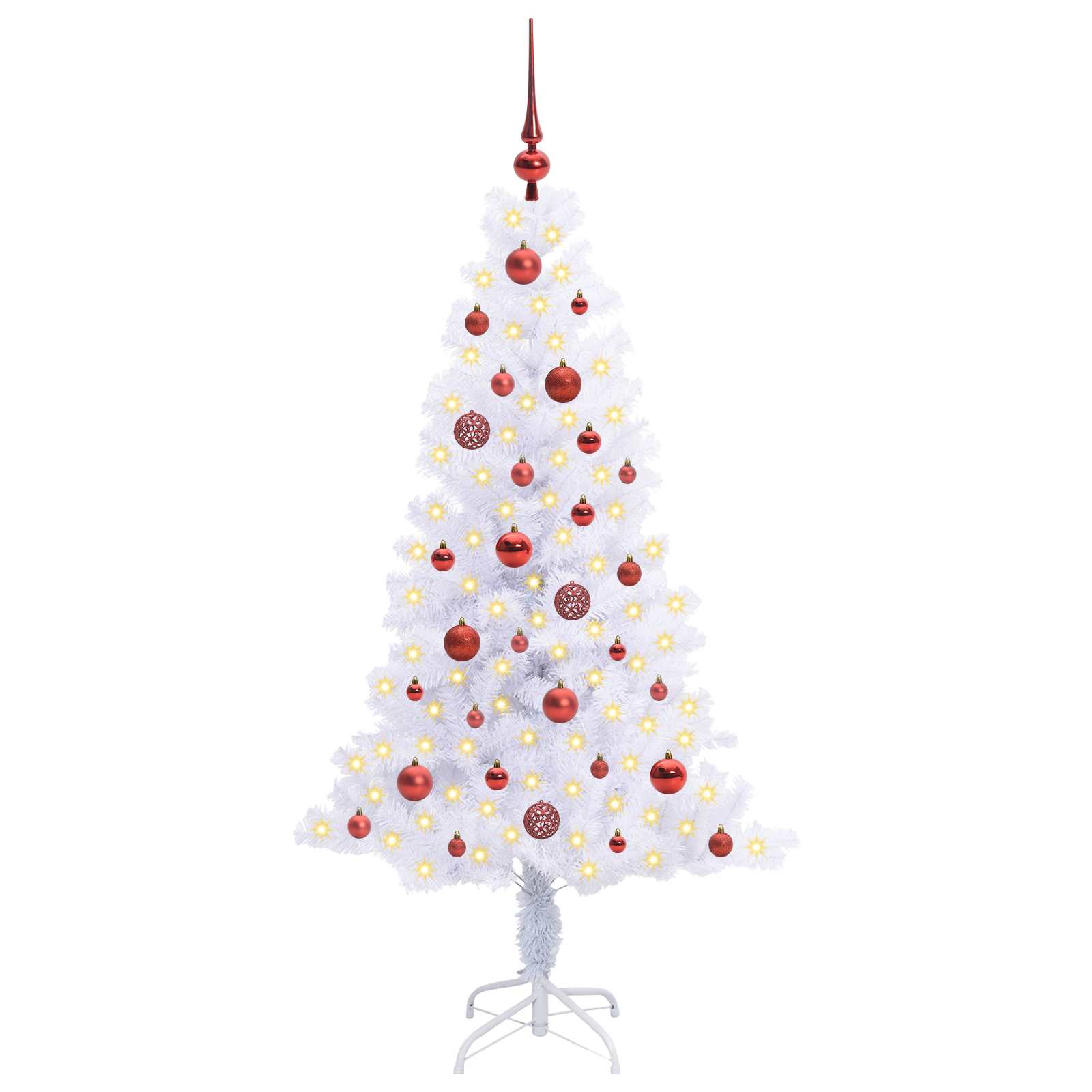 Vidaxx sapin de Noël artificiel avec 150 LED blanc 150 cm PVC et acier