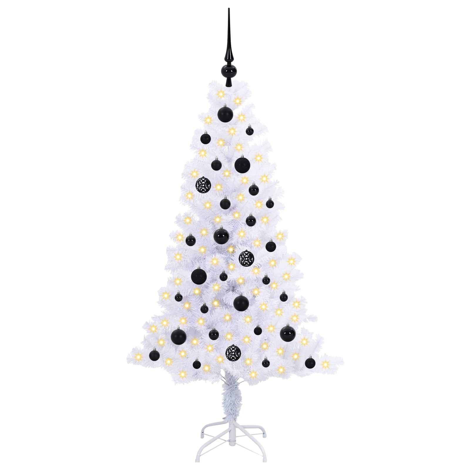 Vidaxx sapin de Noël artificiel avec 150 LED blanc 150 cm PVC et acier
