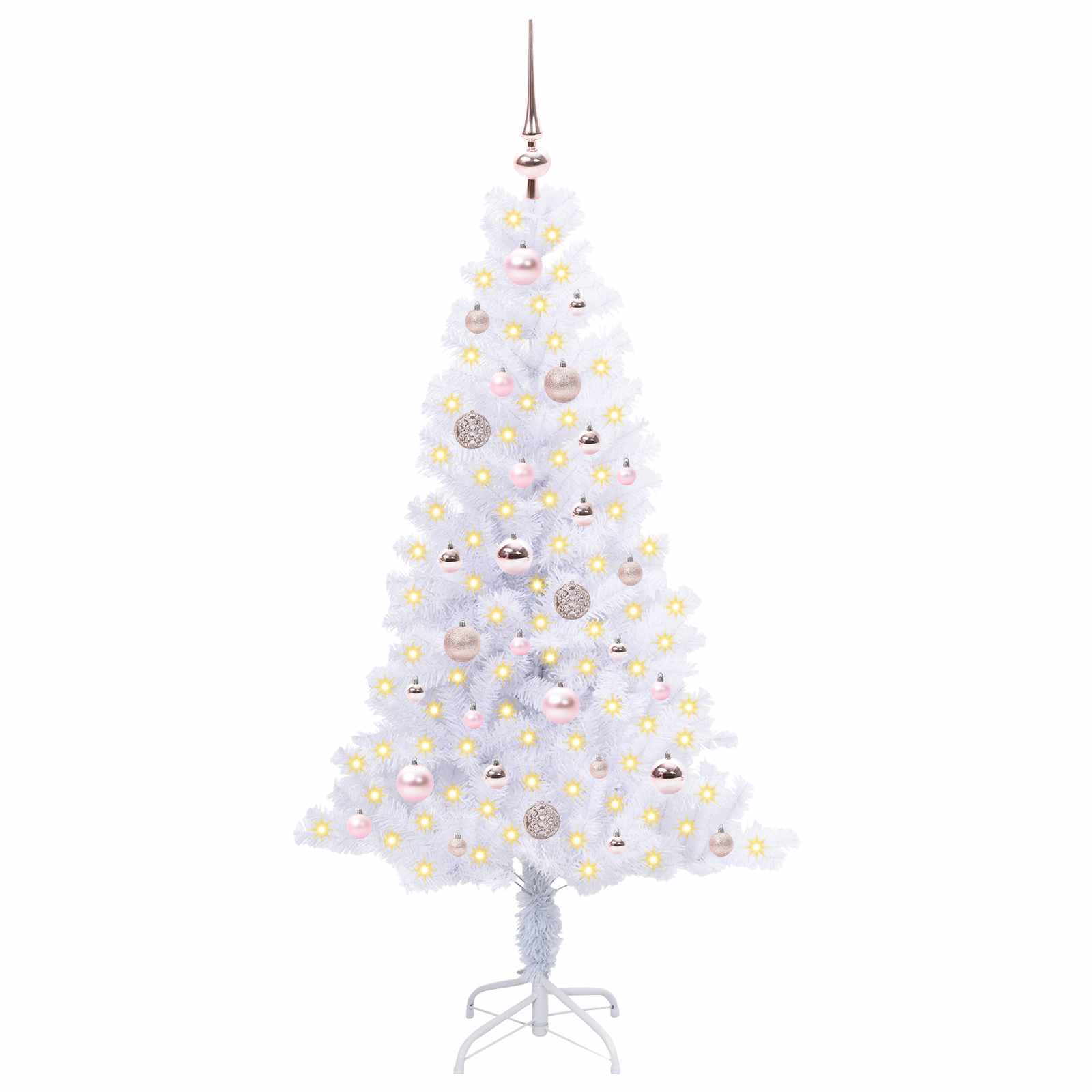 Vidaxx sapin de Noël artificiel avec 150 LED blanc 150 cm PVC et acier
