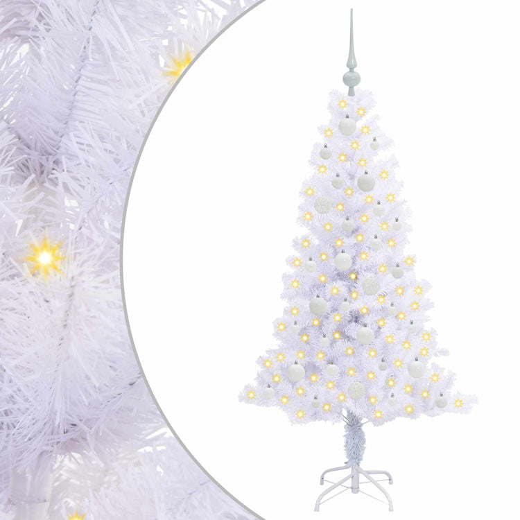 Vidaxx sapin de Noël artificiel avec 150 LED blanc 150 cm PVC et acier