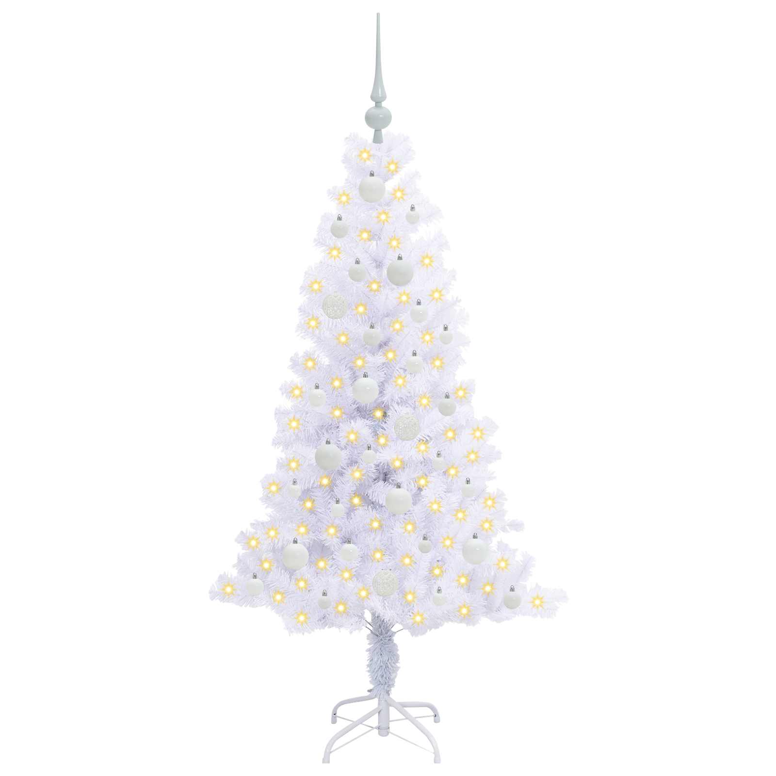 Vidaxx sapin de Noël artificiel avec 150 LED blanc 150 cm PVC et acier