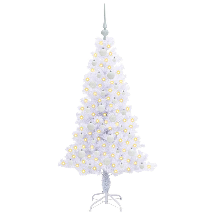 Vidaxx sapin de Noël artificiel avec 150 LED blanc 150 cm PVC et acier
