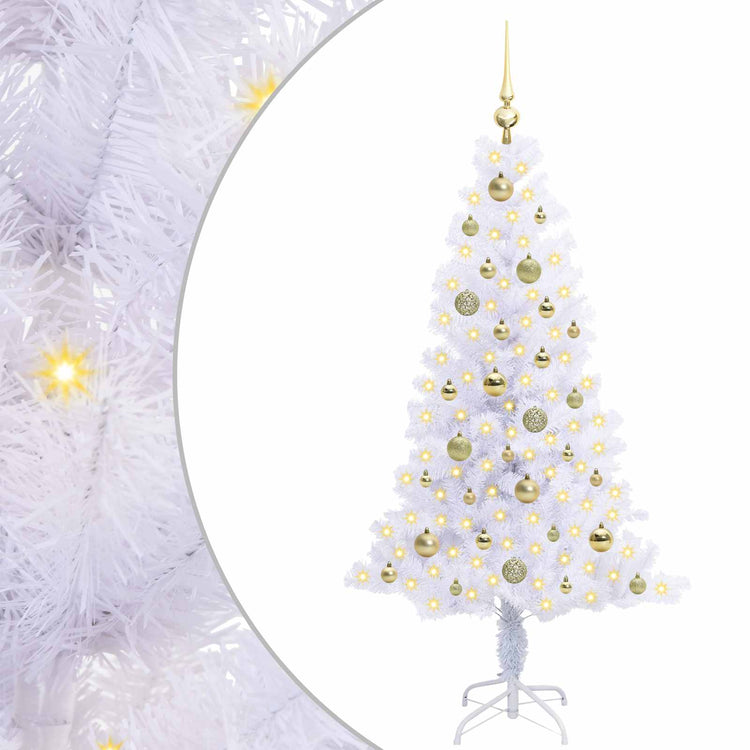Vidaxx sapin de Noël artificiel avec 150 LED blanc 150 cm PVC et acier