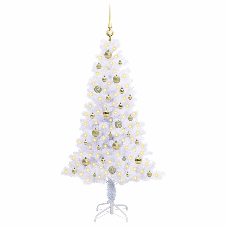 Vidaxx sapin de Noël artificiel avec 150 LED blanc 150 cm PVC et acier