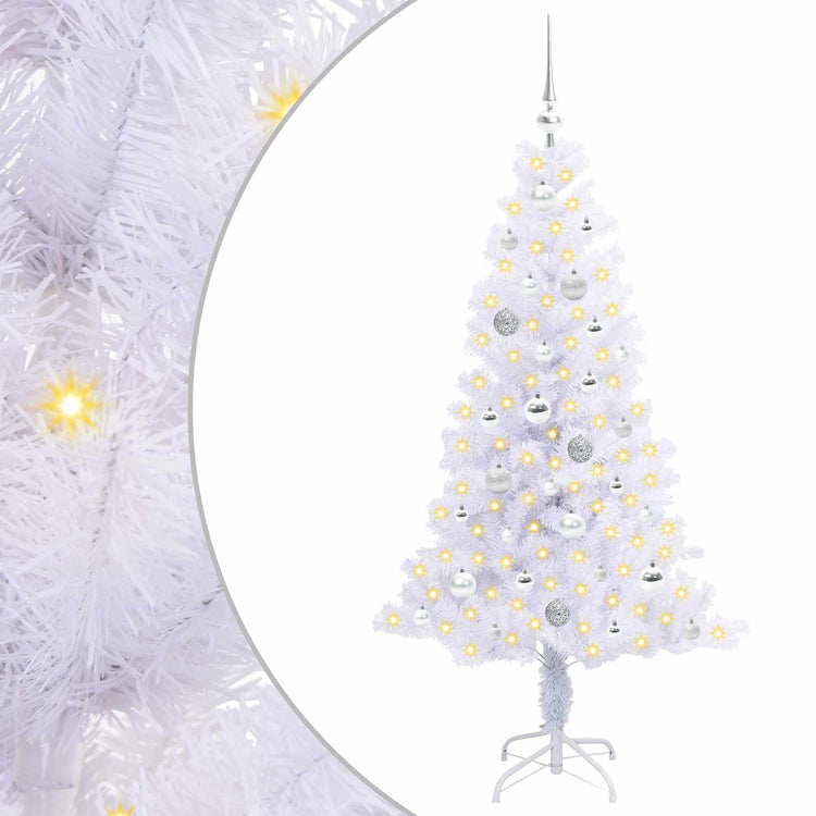Vidaxx sapin de Noël artificiel avec 150 LED blanc 150 cm PVC et acier