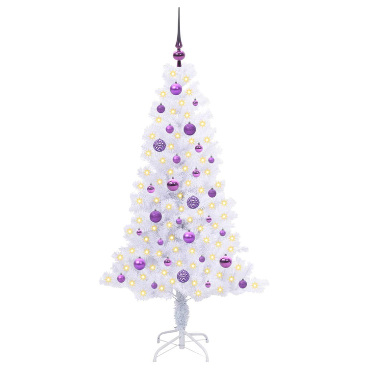 Vidaxx sapin de Noël artificiel avec 150 LED blanc 150 cm PVC et acier