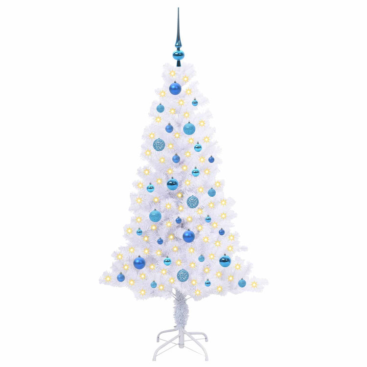 Vidaxx sapin de Noël artificiel avec 150 LED blanc 150 cm PVC et acier
