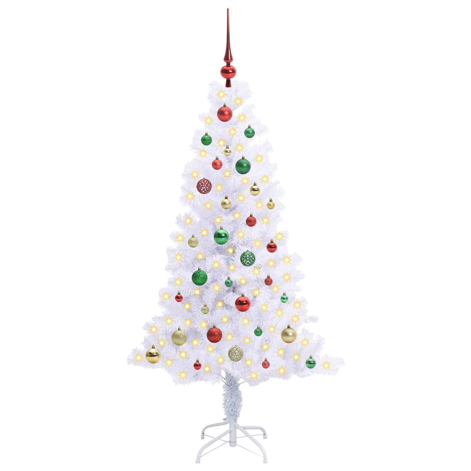 Vidaxx sapin de Noël artificiel avec 150 LED blanc 150 cm PVC et acier