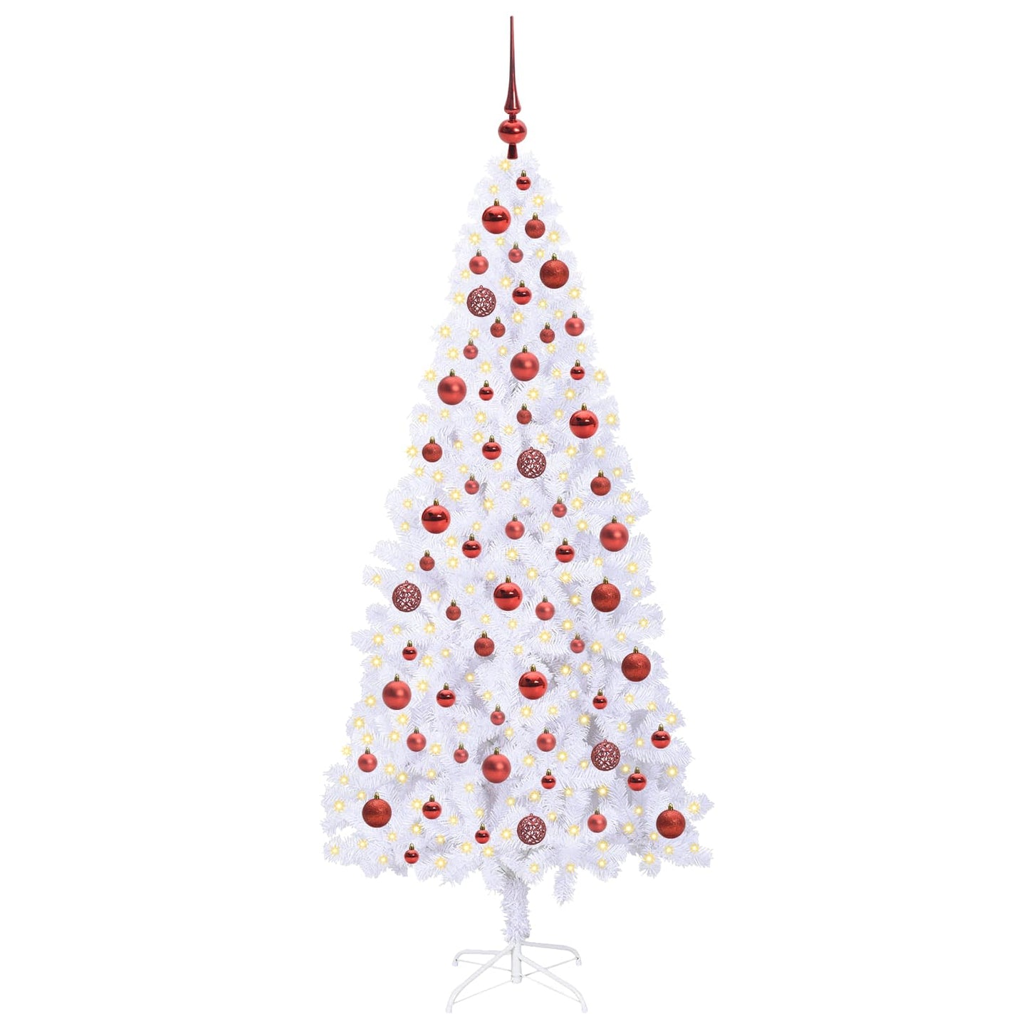 Vidaxx sapin de Noël artificiel avec 300 LED blanc 180 cm PVC et acier