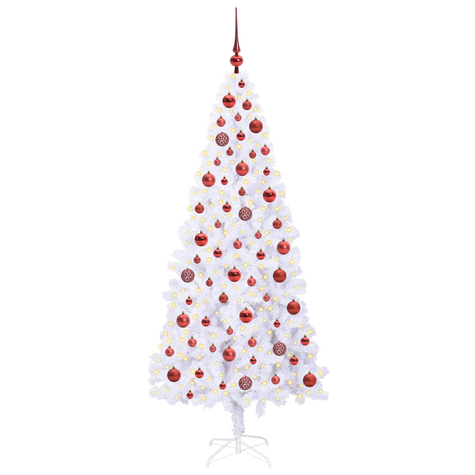 Vidaxx sapin de Noël artificiel avec 300 LED blanc 180 cm PVC et acier