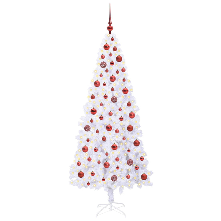 Vidaxx sapin de Noël artificiel avec 300 LED blanc 180 cm PVC et acier
