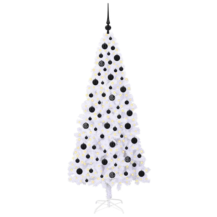 Vidaxx sapin de Noël artificiel avec 300 LED blanc 180 cm PVC et acier
